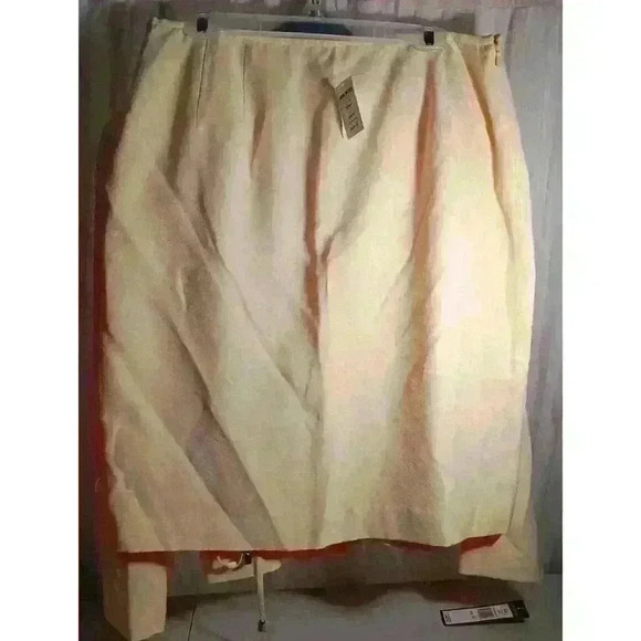 john meyer womens suits Lemon Yellow NWT Size 16 Skirt And Jacket Set Floral Inl - Picture 5 of 11